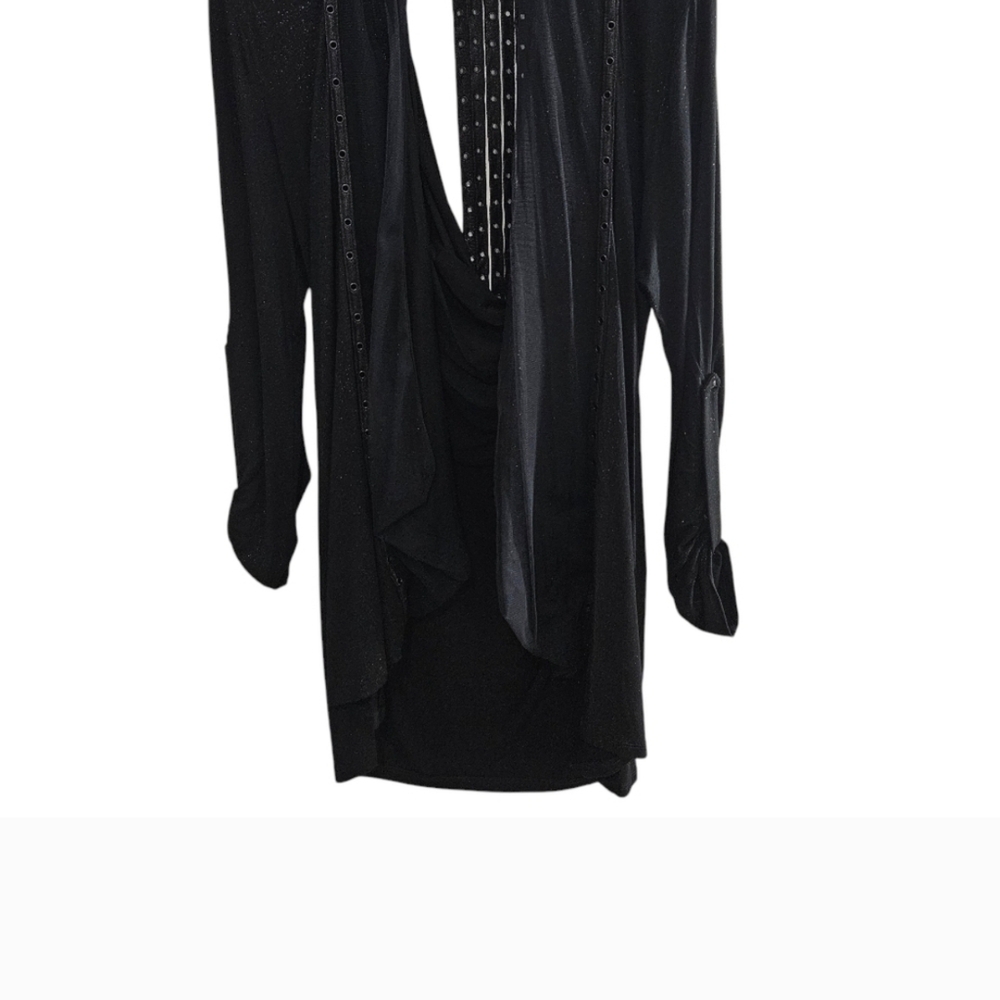 SALVAGE Open Front Glittery Cardigan. XS Runs Larger
